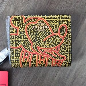 COACH Disney Mickey Mouse X Keith Haring Snap Wallet for men or women